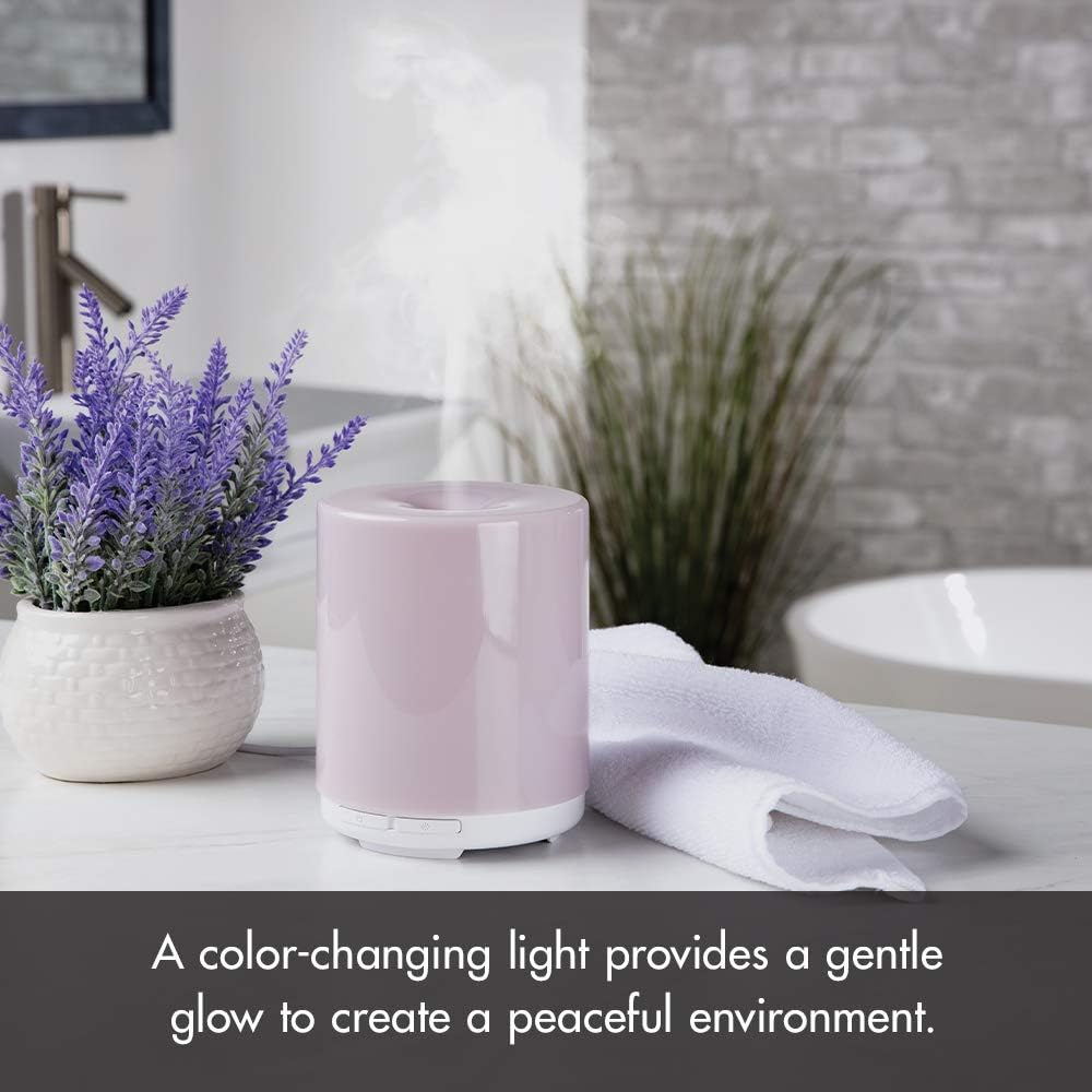 Ellia Elements Essential Oil Diffuser - Voyage Ultrasonic Aroma Diffuser, Pink