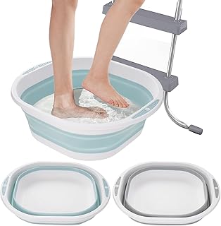 2 Pack Portable Pool Foot Bath,Collapsible Pool Foot Wash Basin Tub Foot Bath Basin for Above Ground Summer Swimming Pools Accessories