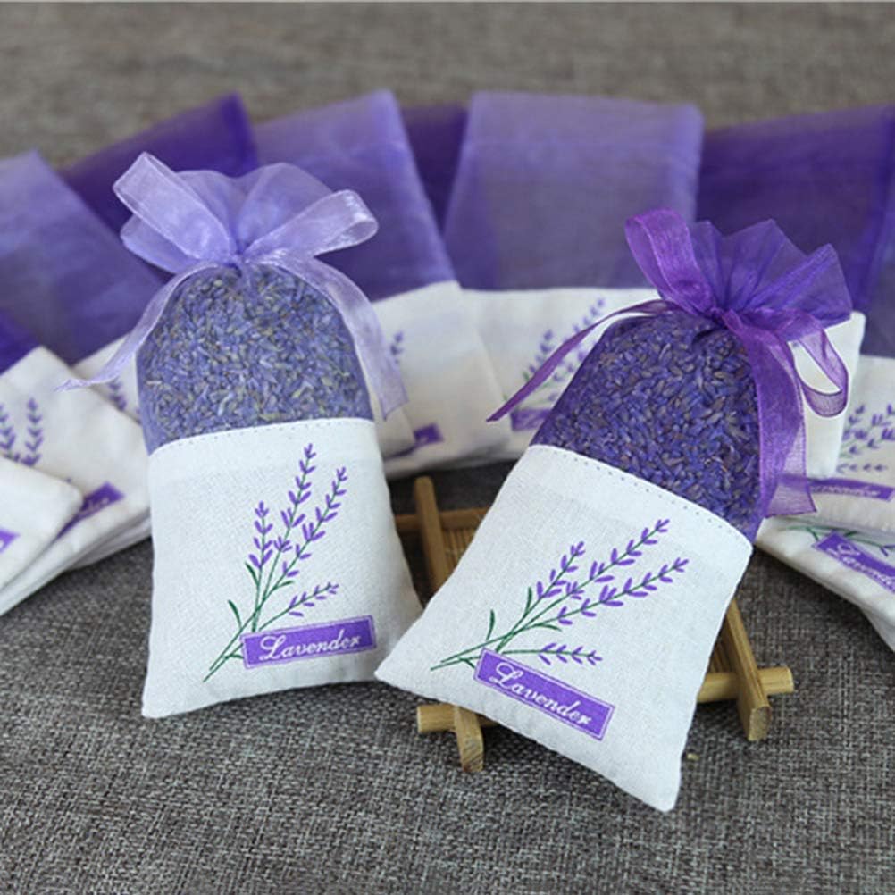 30pcs Clear Purses Gauze Bags Drawers for Clothes Lavender Sachet Bags Scents Sachet Packets Lavender Purse Car Purple Small Mesh Dressing Table Bride