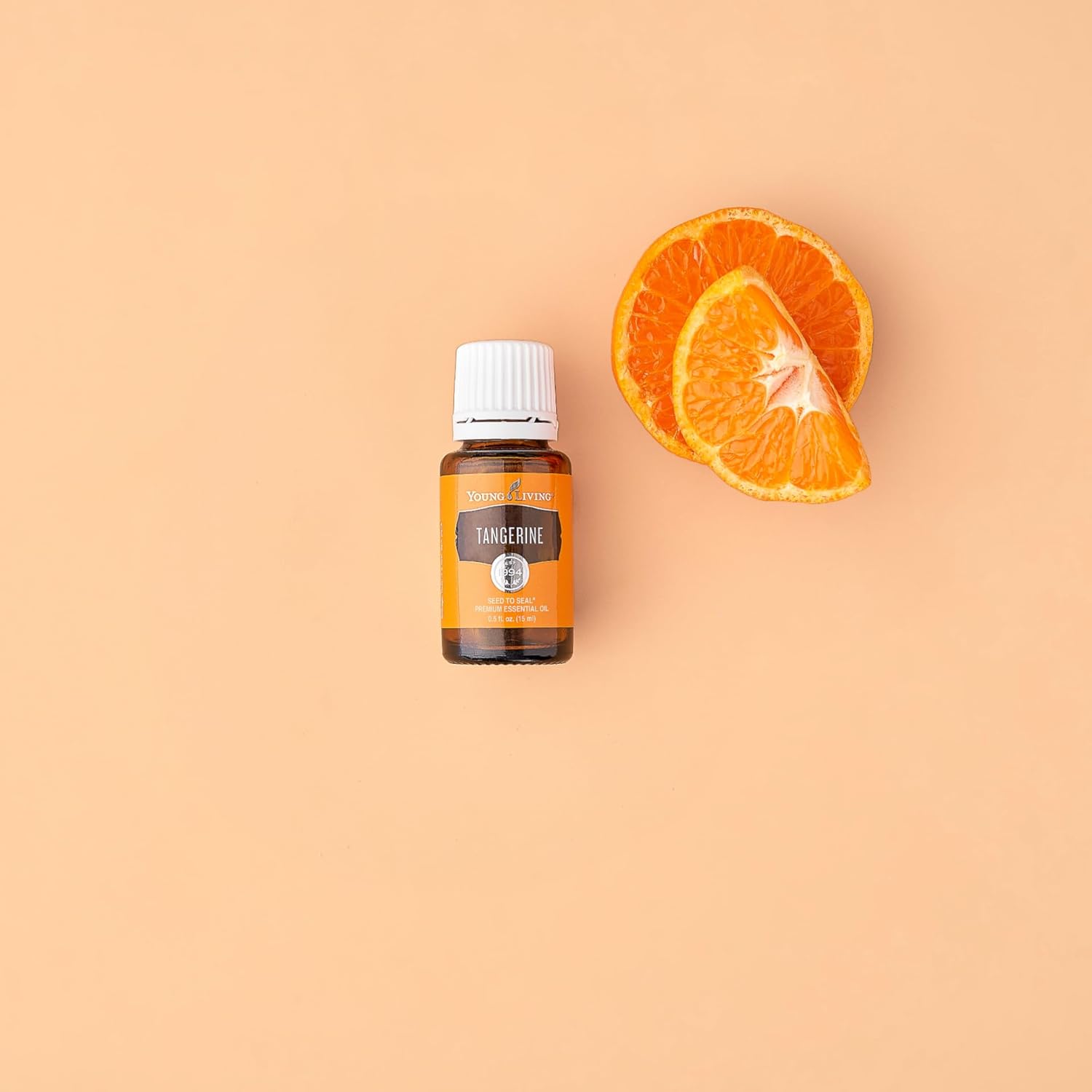 Young Living Tangerine Essential Oil 15ml - Delightfully Sweet Aroma, Contented Mindset When Diffused - Offers a Fresh, Sweet, Citrus Flavor, Provide Digestive, Lymphatic, and Immune Support