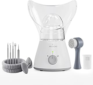 Bella Ciao Facial Steamer for Facial Deep Cleaning, Nano Ionic Face Steamer with 11 Piece Blackhead Remover Kit, Warm Mist Home Spa Skincare Tool for Pore Care Hydration Women Teens