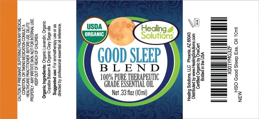 Healing Solutions Good Sleep Blend Essential Oil - 100% Pure Grade - 120ml - Aromatherapy Oil for Relaxation