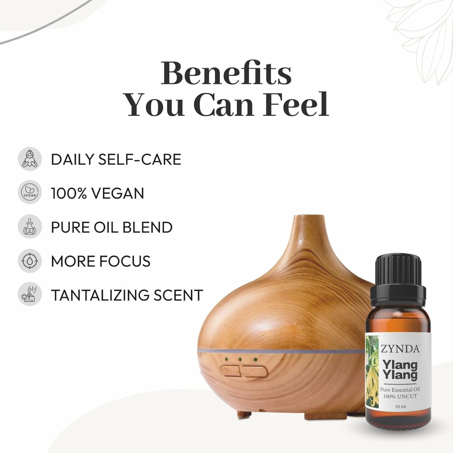 Ylang-Ylang Essential Oil – 100% Pure & Natural | Premium Ylang Ylang Oil for Diffuser & Skin | Uncut • Raw • Very Potent Floral Aromatherapy Essential Oils for Relaxation & Self-Care - 10ML