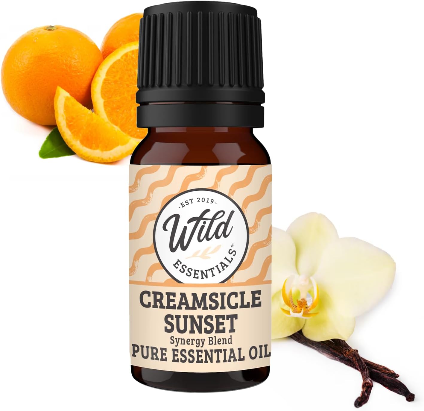 Wild Essentials Creamsicle Sunset 100% Pure Essential Oil Synergy Blend, 10ml, Therapeutic Grade, Use for Mood Boost, Motivation, Happiness, Optimism, Made and Bottled in The USA