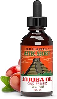 Aztec Secret 100% Pure Jojoba Oil, 2 OZ - Deep Hair & Skin Moisturizer - Cold-Pressed and Unfiltered