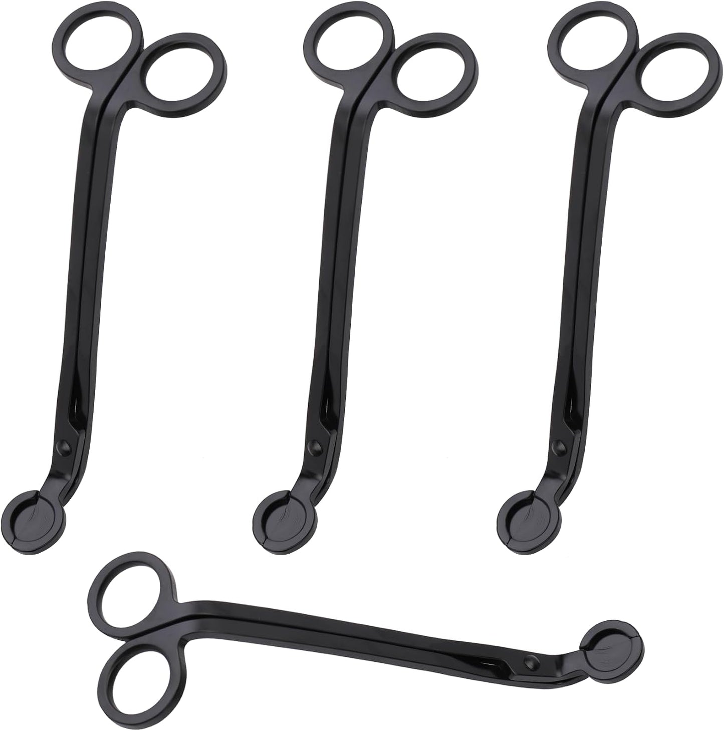 4 Pack Candle Wick Trimmer, Stainless Steel Wick Clipper Cutter, Matte Black Wick Candle Scissor, Reaches Deep Into Candles to Cut Spent Wicks