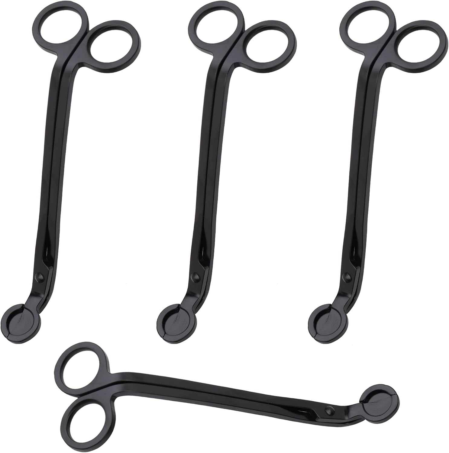 4 Pack Candle Wick Trimmer, Stainless Steel Wick Clipper Cutter, Matte Black Wick Candle Scissor, Reaches Deep Into Candles to Cut Spent Wicks