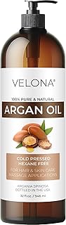 velona Argan Oil - 32 Fl Oz | 100% Pure and Natural | Morocco Oil | Skin, Body and Face Care | Nails Protector | Unrefined, Cold Pressed | Cap Kit
