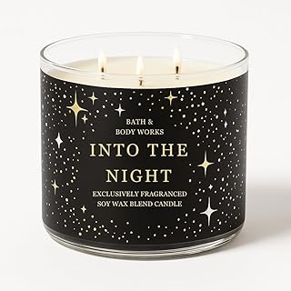 Bath & Body Works Into the Night 3‑Wick Candle 14.5 oz (411 g) – Raspberry Noir · Velvet Rose Petals · Mocha Musk