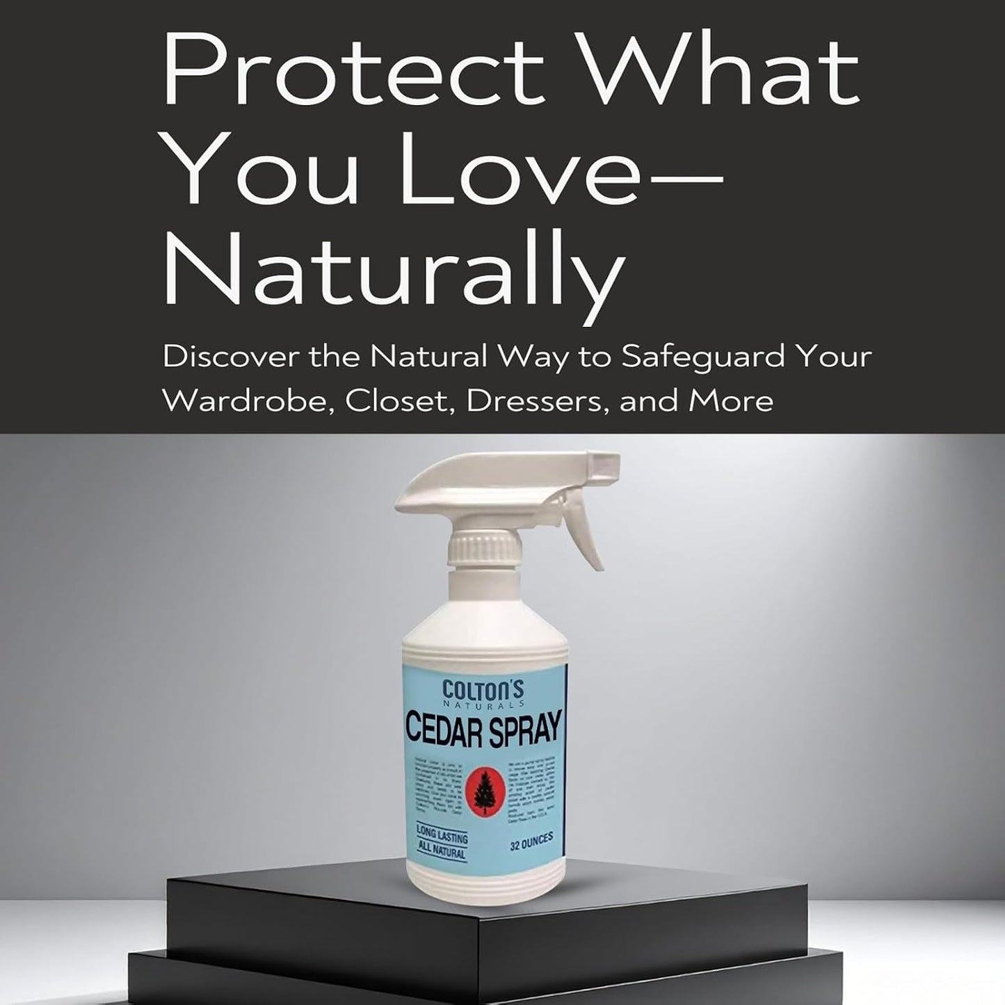 Cedar Spray w/Lavender Extract – Non-Chemical Wood Protection – Cedar Wood Scent – Restores Scent Closets & Drawers (32 oz)