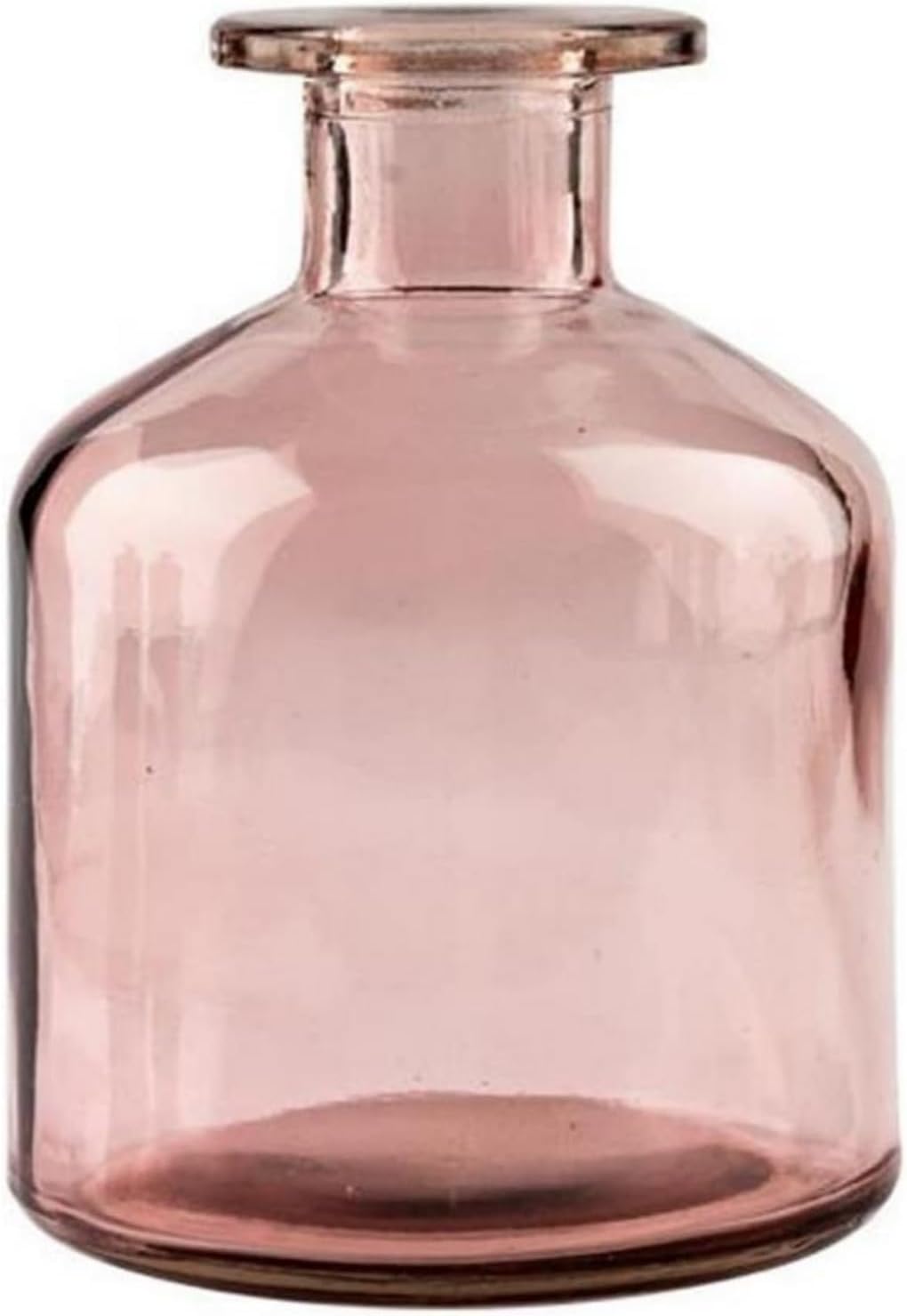 Glass Bud Vase Empty Glass Diffuser Bottles Refillable Aromatherapy Jars Small Vases for Flowers Vases Centerpiece for Wedding Home Essential Oils Office Table Decor (Pink)