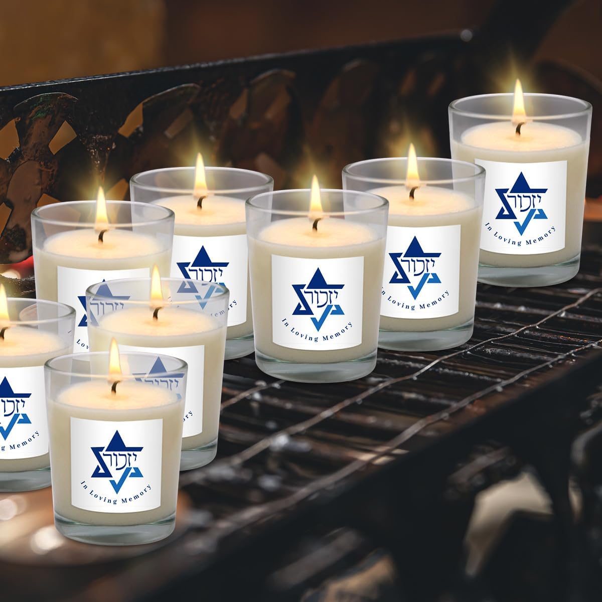 20 Pack White Yahrzeit Candles - Yahrzeit Memorial Candles, Memorial Bereavement Gifts for Loss of Loved One, Jewish Sympathy, Natural Soy Wax Hand Poured