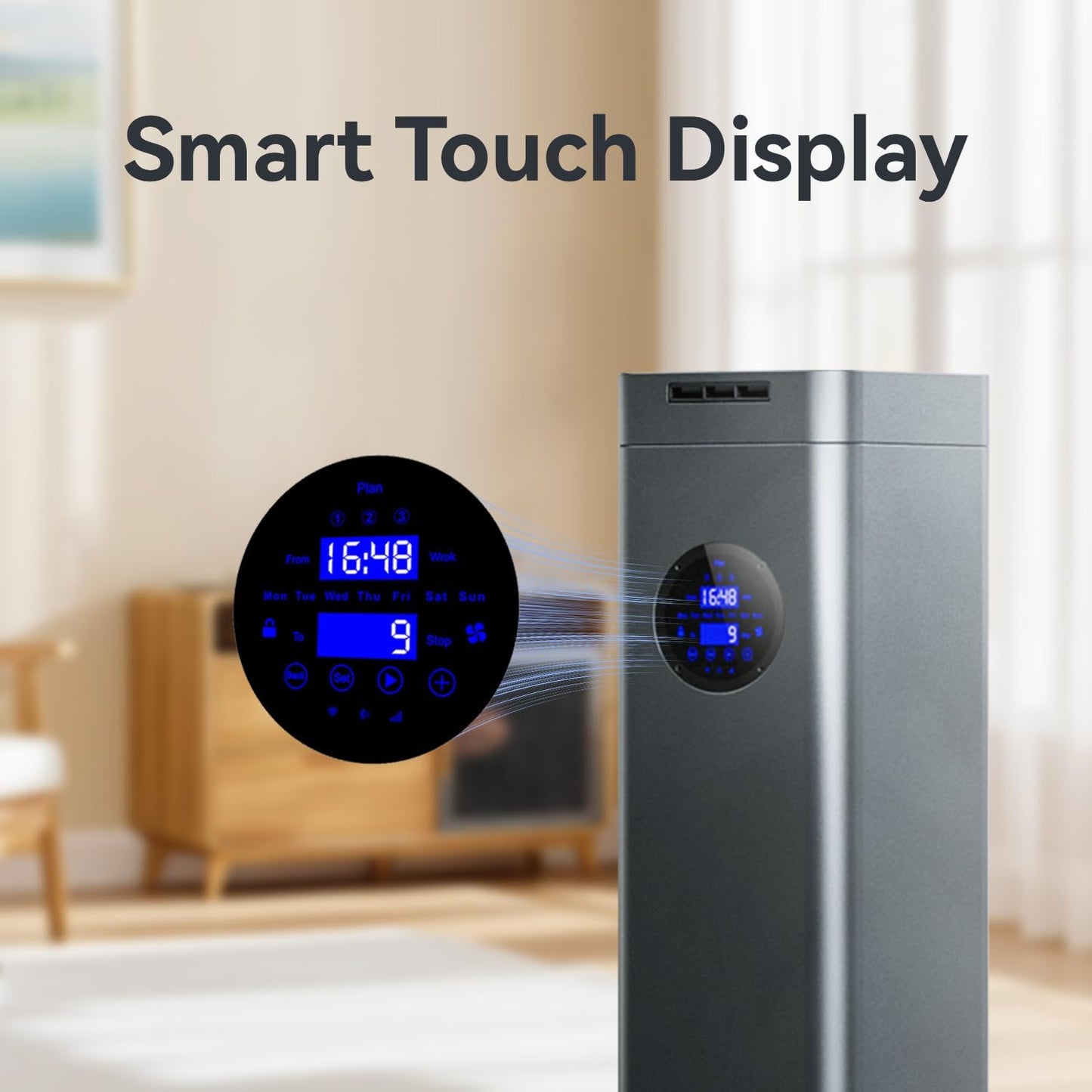Aromadd 1500ml Scent Air Machine for Home, 4000 sq. ft Coverage Waterless Diffuser Essential Oil Diffuser Hotel Scent Diffuser Cold Air Nebulizer for Large Room Hotel Office (Titanium Gray)