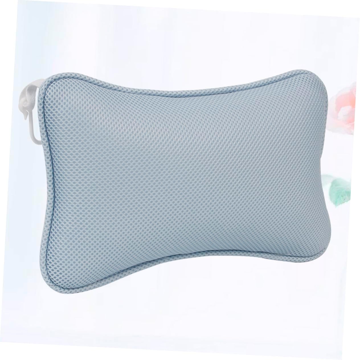 Non-Slip Bathtub Pillow with 2 Suction Cups Mesh Head Neck Shoulder Support Cushion for Oval and Straight-Back Tubs Spa Bath Pad