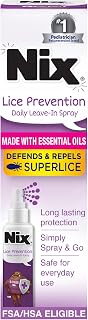 Nix Lice Prevention Daily Leave-In Spray for Kids, Long-Lasting Protection, Repels Superlice, 6 Fl Oz