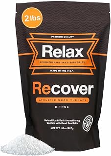 Relax Spa & Bath, Epsom & Dead Sea Salts, Aromatherapy Bath Salts for Hot Tub, Bath, or Spa, Infused with Magnesium, Recover Athletic Soak Therapy