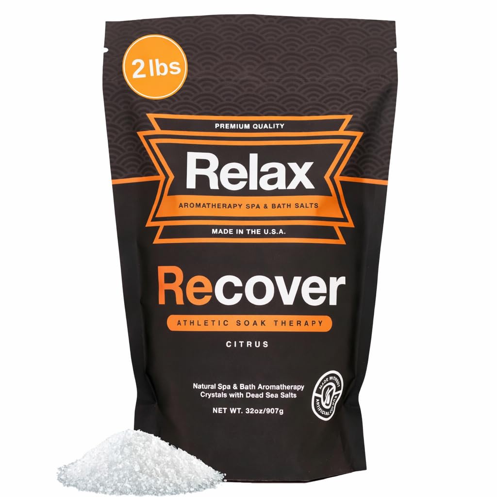 Relax Spa & Bath, Epsom & Dead Sea Salts, Aromatherapy Bath Salts for Hot Tub, Bath, or Spa, Infused with Magnesium, Recover Athletic Soak Therapy