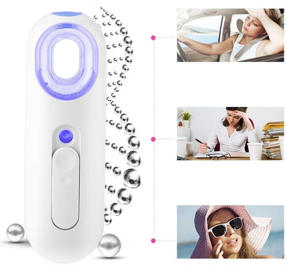 Mist Sprayer 25ML Nano Spray Water Meter - High Frequency Vibration Quiet Design Water/Oil Balance Control Eyelash Extensions Mist Atomization Facial Humectant Steamer Cool Mist Face Beauty Care