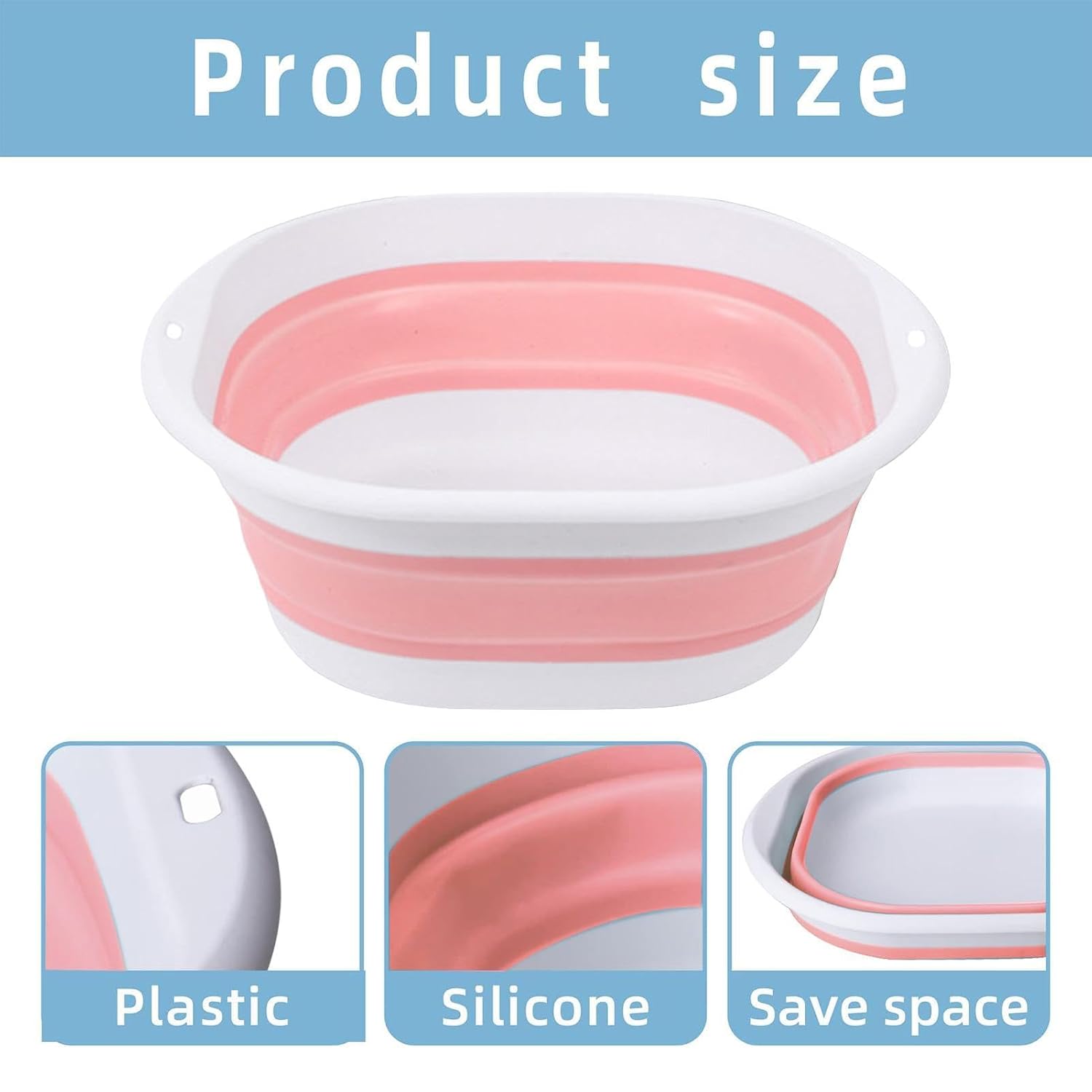 Large Size 36.5x33.5x25cm Foldable Collapsible Face Basin – Portable Sink for Dorm, Travel, Camping