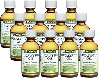 De La Cruz Eucalyptus Essential Oil, 100% Pure Steam Distilled Eucalyptus Globulus, Eucalyptus Oil, Eucalyptus Essential Oil for Diffuser, 2 FL OZ, Aromatherapy, Tree Oil (12 Bottles)