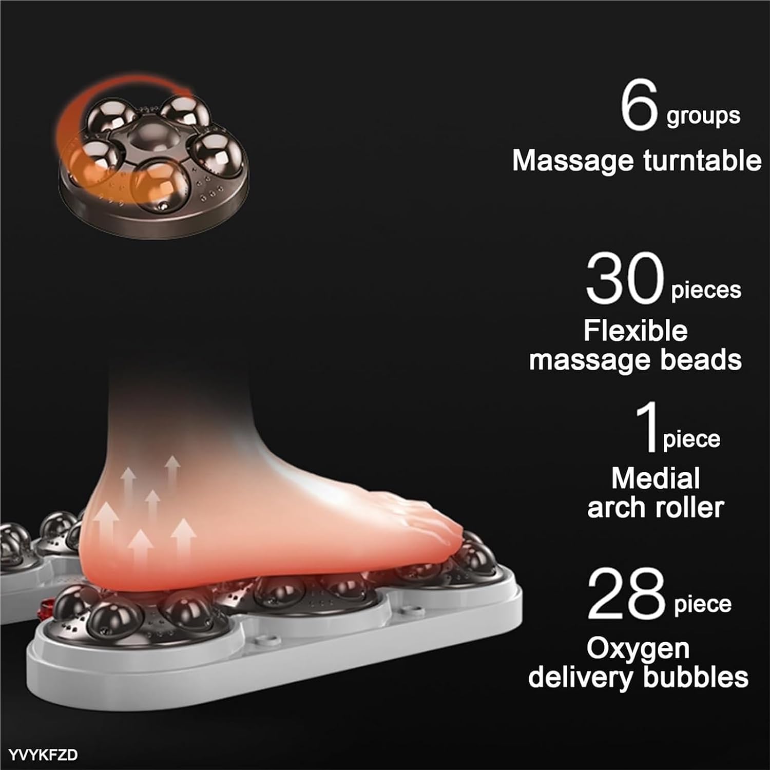Foot Spa Bath Massager with Heat， Foot Soak Tub with Heat Red Light Temperature Control Bubbles