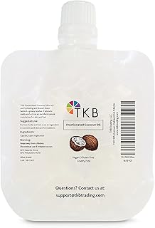 TKB Fractionated Coconut Oil| Pure Coconut Oil for Skin, Hair, Body| Lip Gloss Making, Lip Moisturizer (2floz (59ml))