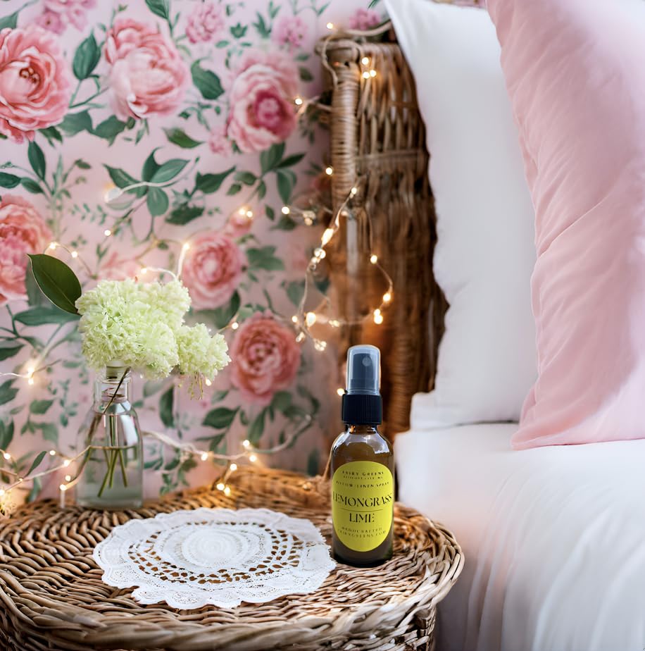 Lemongrass and Lime Pillow/Linen/Body Spray Lavender Farm in Ellicott City, MD | All Natural | 2oz Amber Bottle