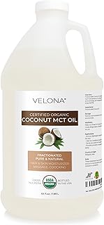 velona USDA Certified Organic MCT Coconut Oil - 64 fl oz | 100% from Coconut | Fractionated | Skin, Face, Body, Hair Care | Use Today - Enjoy Results