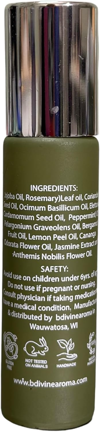 Focus Essential Oil Roll-On - Therapeutic, Aromatic Blend for Concentration and Clarity (10ml)