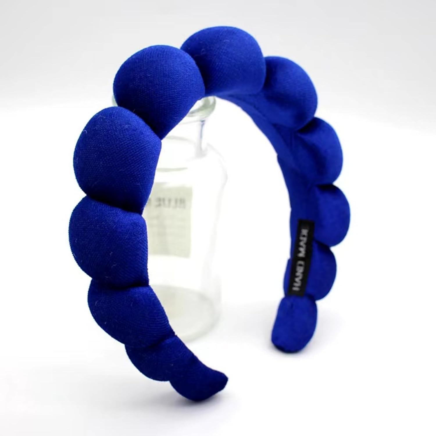 Fashion Headbands for Women Padded Fabric Hair Bands Wide Velvet Non Slip Headband Hair Accessories for Women Girls (Royal Blue)