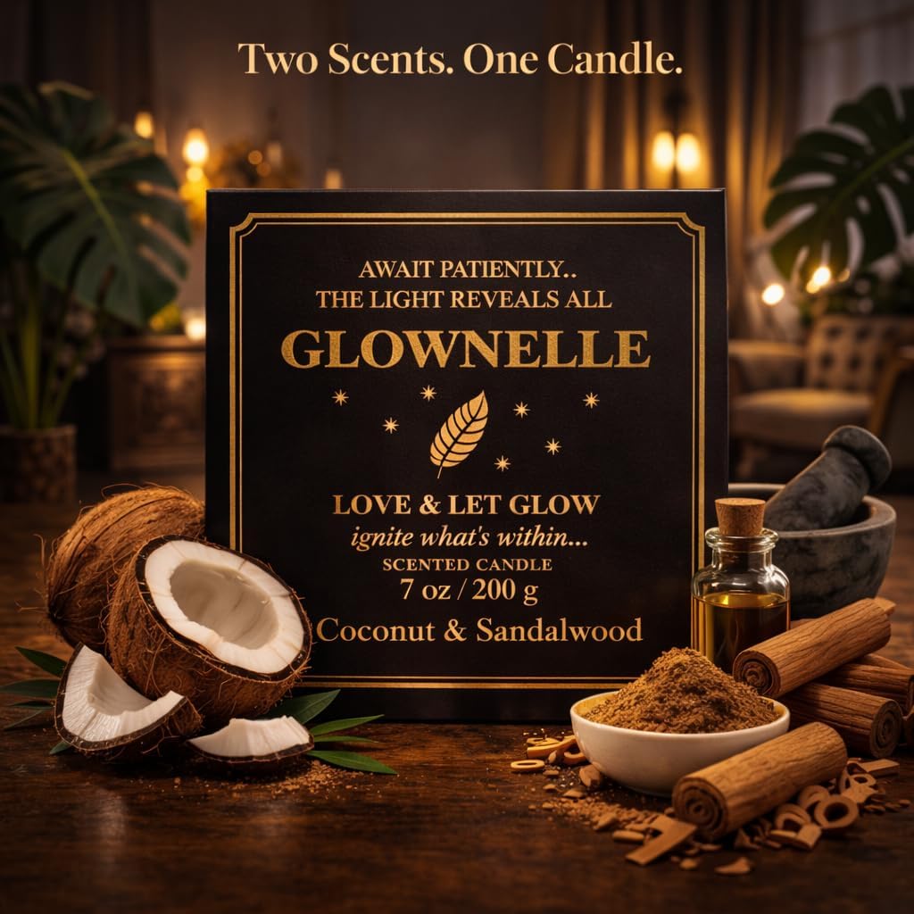 Birthday Gifts for Women – 100% Soy Candles Non Toxic, Coconut & Sandalwood, Sandalwood Candle, Wood Wick, Natural Soy Wax, Elegant Non-Toxic Gift Set for Women, Spring Gifts, Elegant Candles