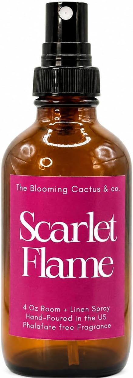 Home | Linen | Room Spray - Air Freshener - Odor Eliminator - Car Air Freshener - Fabric Refresher - Mist Hand Poured - Made in USA – (Scarlet Flame)