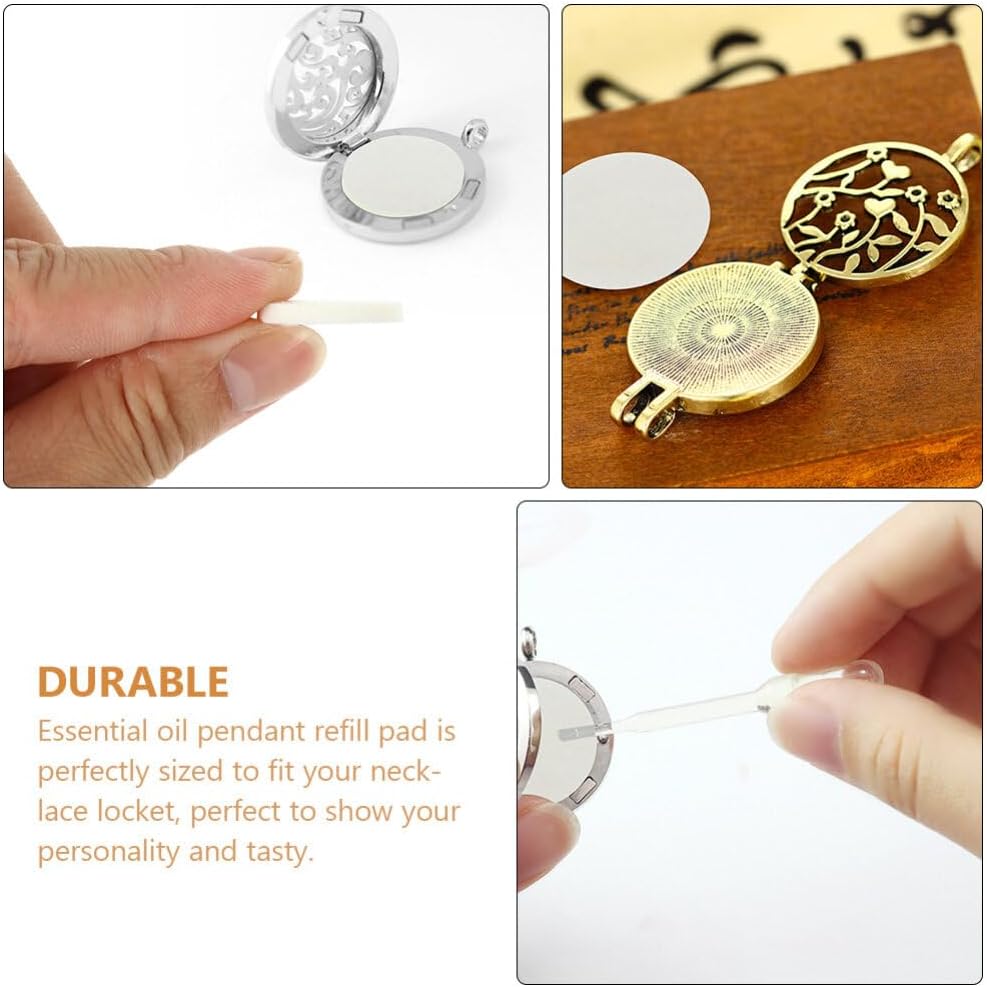 Scent Diffuser Essential Oils Pads 50Pcs Essential Oil Aroma Pads Replacement for Necklace Bracelet Car Diffuser Vent Clip