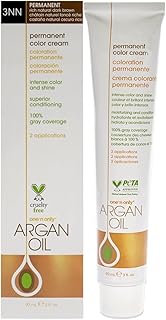 One N' Only Permanent Hair Color - Permanent Hair Dye Made with Argan Oil - Delivers Rich, Accurate Tones with Gray Coverage - Improves Moisture & Elasticity - 3NN Rich Natural Dark Brown (3 oz)
