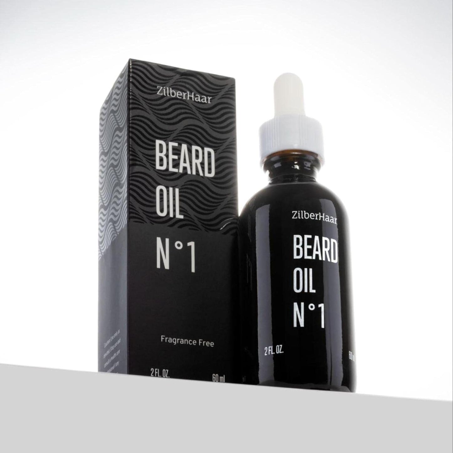 ZilberHaar - Beard Oil N 1 - Pure, Organic Moroccan Jojoba Oil and Argan Oil - Natural Ingredients, Fragrance Free, Cruelty Free - For Natural Beard Growth and Hydration - 2 oz