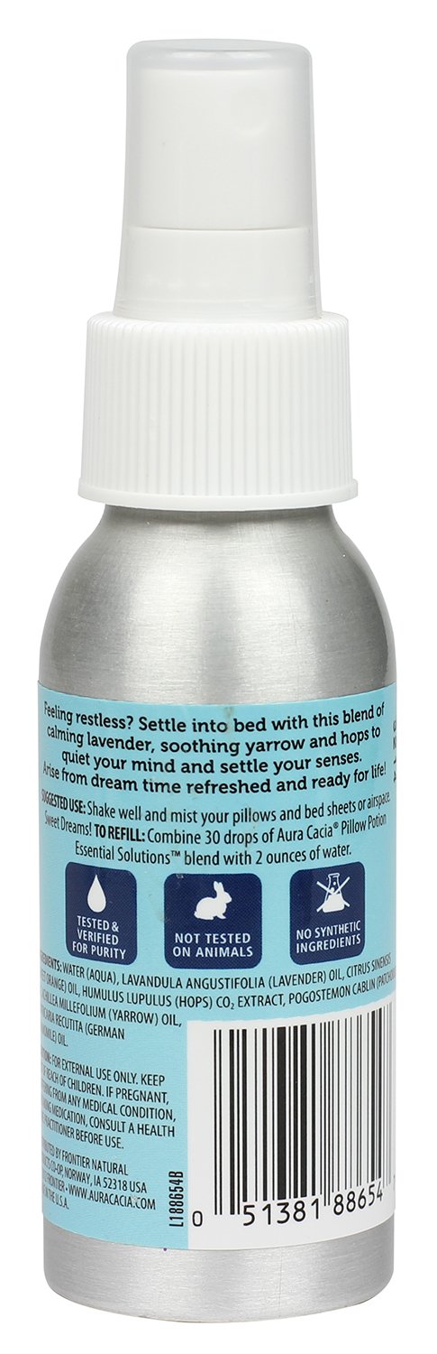 Aura Cacia Essential Solutions Mist, Pillow Potion, 2 Fluid Ounce (Pack of 2)