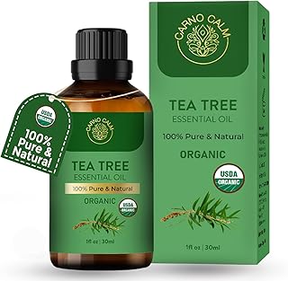 Tea Tree Essential Oil | USDA Certified Organic Tea Tree Oil | for Skin and Hair | Undiluted for Aromatherapy & Diffusers | 1 Fl oz