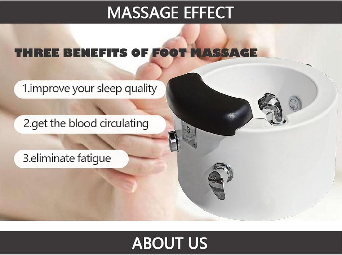 Foot Spa Bath Massager, Folding Electric Pedicure Footbath with Heat Bubbles, Timer, Adjustable Temperature, Pumice Stone and Massage Rollers, Home Foot Soaking Tub for Relief