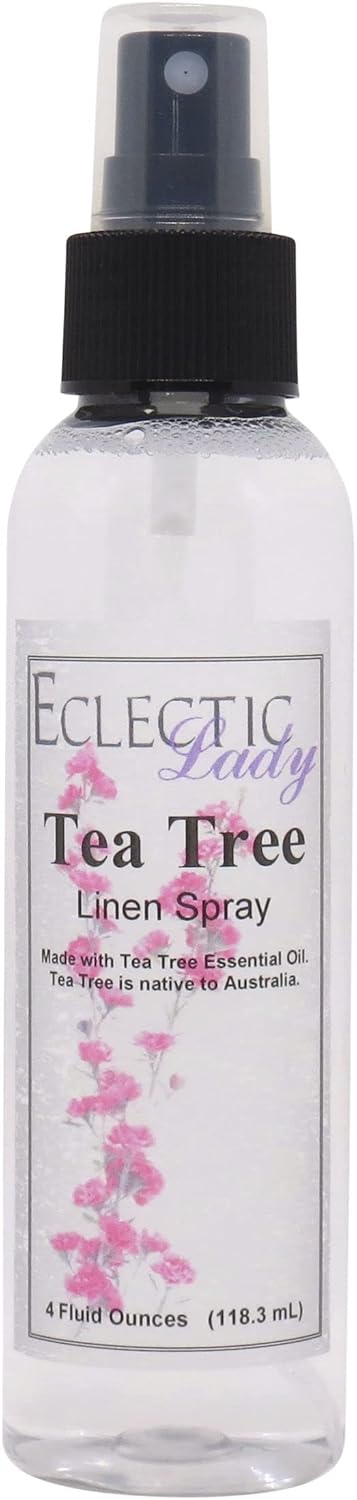 Tea Tree Essential Oil Linen Spray, 8 oz, for Bed, Fabric & Pillow