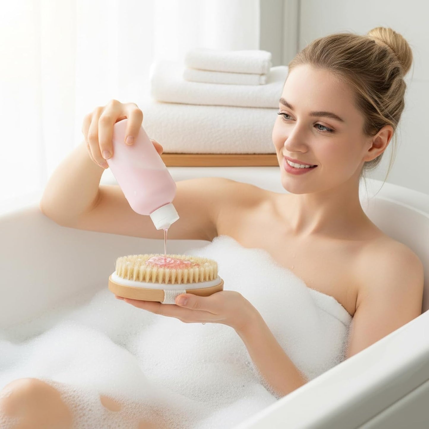 12 Pcs Dry Brushing Body Brush Exfoliating Brush with Massage Nodule Dry Skin Body Scrubber for Shower Bath Back Circulation Improvement Dead Skin Remove Beauty Exfoliator
