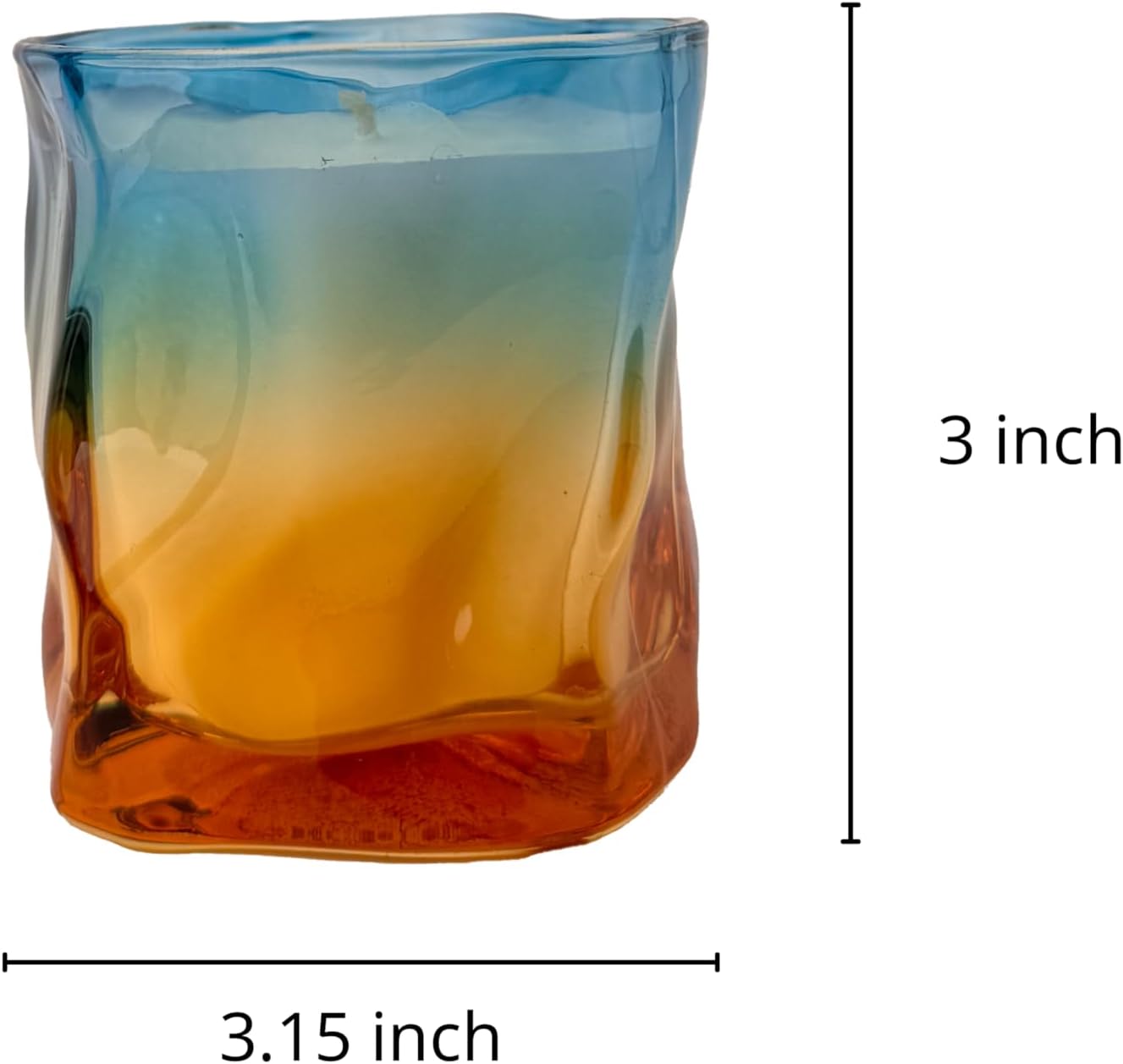 Signature Scent Ombre Jar Candle 4.5oz – CW Studio Hand-Poured Palm & Paraffin Wax, Up to 23 Hour Burn, Dust Cover Lid, Clean Burn Home Decor & Gift