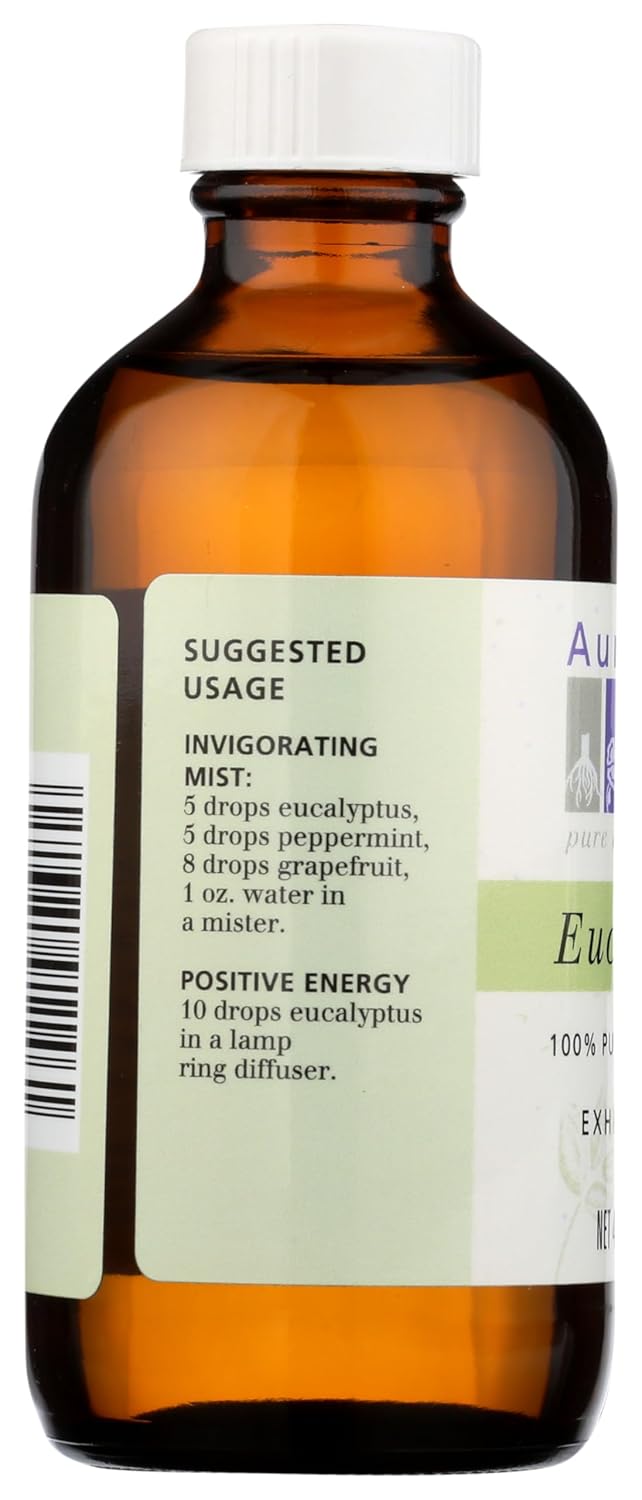 Aura Cacia 100% Pure Essential Oil, Eucalyptus, 4-Ounces