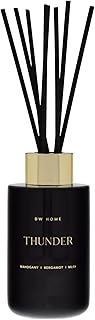 DW Home Reed Diffuser Set Thunder Scent for Bathroom Shelf Decor Home Fragrance with Sticks, 3.7 Oz Scented Diffuser Oil for Bedroom Office Decor & Gift, Studio Classics Collection