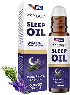 Sleep Oil Roll On – Lavender Essential Oil Roll On for Relaxation & Calm, Aromatherapy Essential Oil Roller for Night Routine – Natural Sleep Blend with Rosemary & Orange – Travel Friendly Made in USA