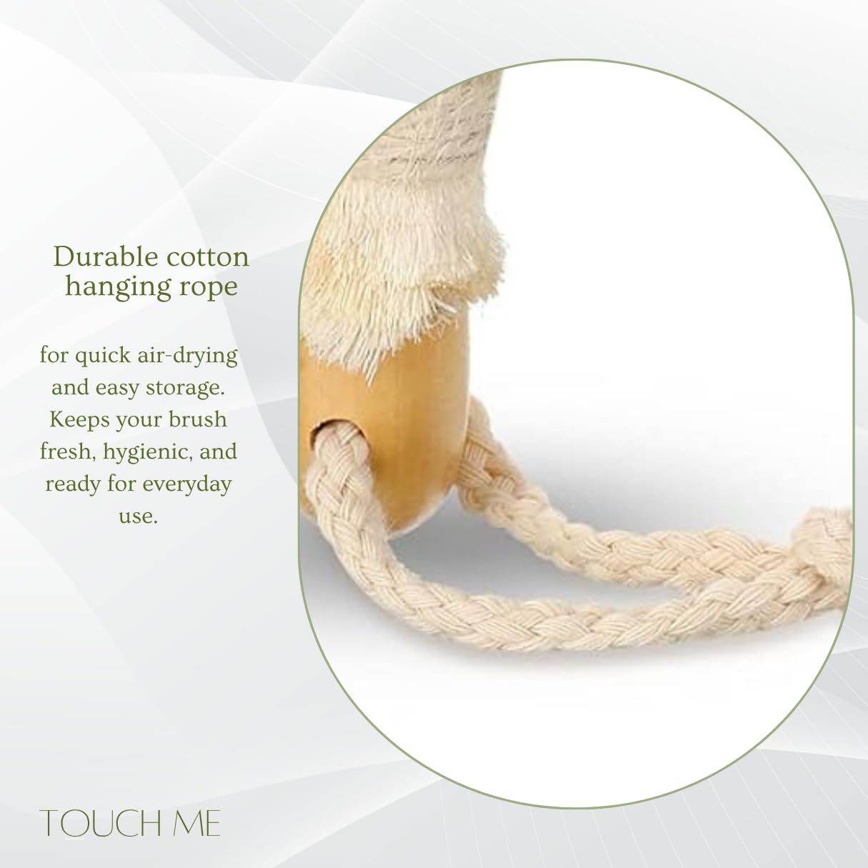 Touch Me All Natural Spa Sisal Dry Skin Brush – Premium Quality 9” Exfoliating Body Brush for Lymphatic Massage, Circulation & Glowing Smooth Skin