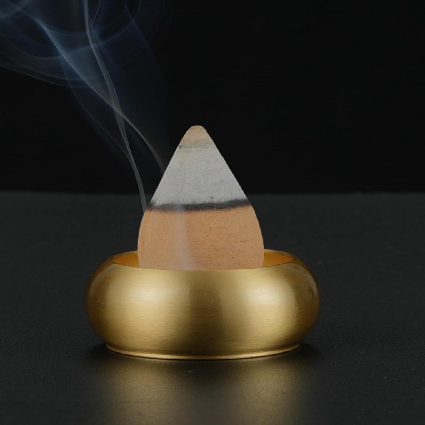 12 Pcs Brass Incense Burner Holder, Mini Copper Incense Stick Holder Gold Cone Incense Holder for Yoga Meditation Indoor Outdoor Home Decor