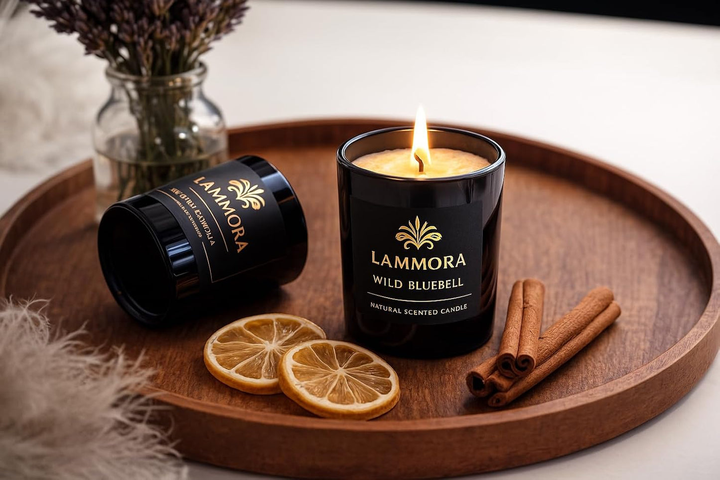 Aromatherapy Candle Gift Set – 3 Scented Candles (English Pear & Freesia, Sage & Sea Salt, Bluebell) – Natural Soy Wax, Long‑Lasting 48Hr Burn, Elegant Gift Box