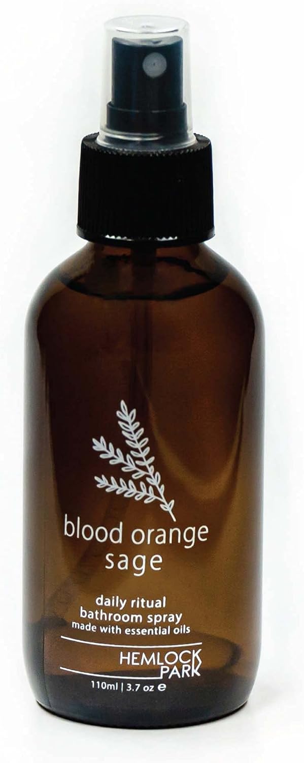 Hemlock Park Blood Orange Sage Room & Linen Spray | Botanical Mist Crafted with Essential Oils | 4 oz Glass Bottle
