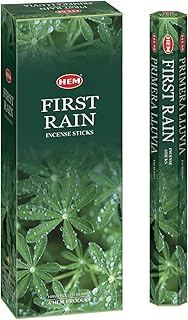 Hem First Rain Incense Sticks (120 Sticks, 6 Boxes Inside) - 9 Inches Long, 20g per Box - Perfect for Meditation, Creating A Serene Ambiance and Revitalizing Your Surroundings.