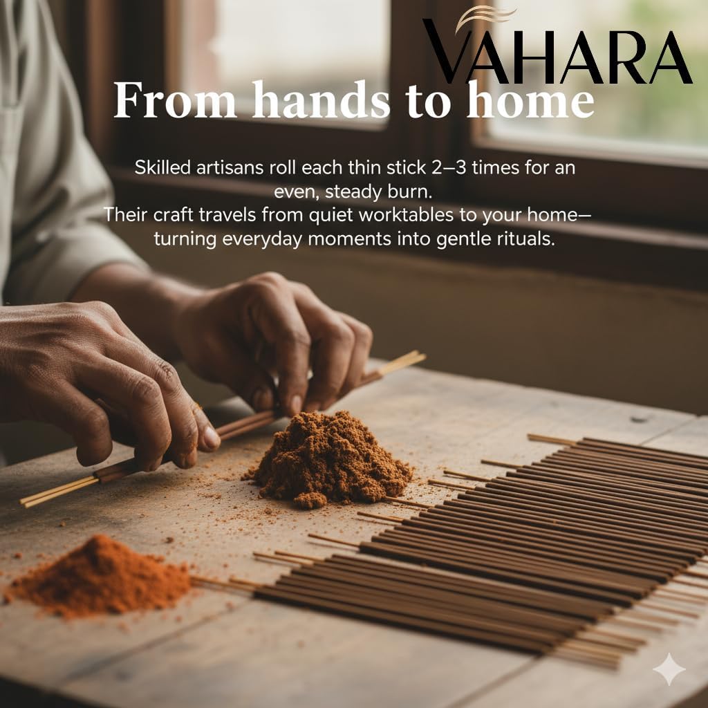 Masala Incense Sticks Forest Crème 100g Natural Hand Rolled Masala Incense with Lavender Vanilla and Amber Fragrance Notes for Meditation Relaxation and Home Fragrance